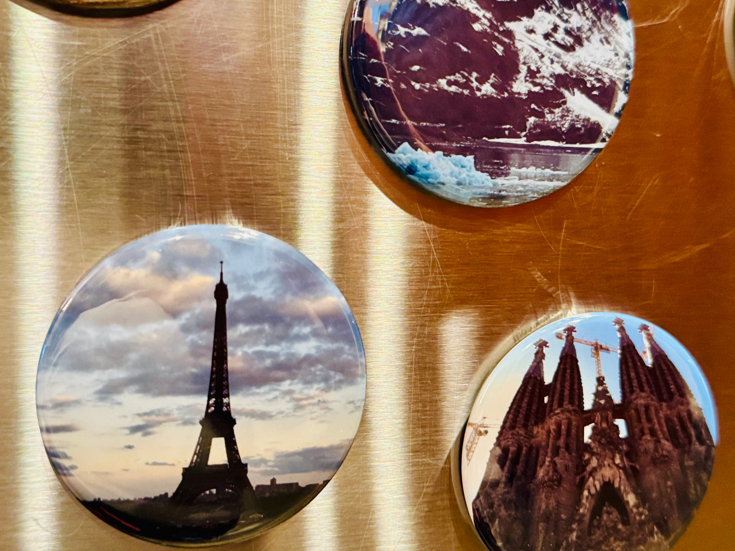Set of 9 Customized Photo Magnets 2" Round